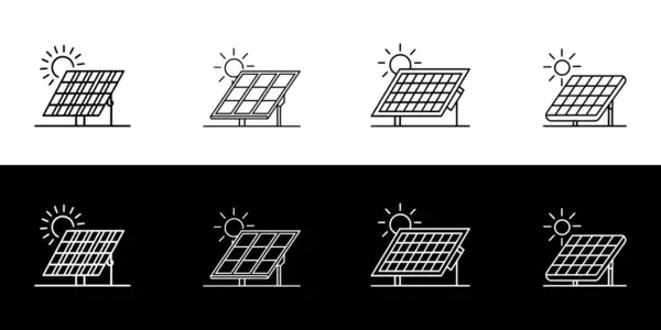 Güneş paneli simgesi belirleme vektörü