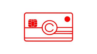 Kredi Kartı Simgesi Canlandırma Finans ve Ödeme Aracı