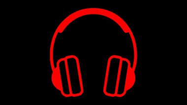 Kulaklık Simgesi Canlandırma Müzik ve Ses Sembolü