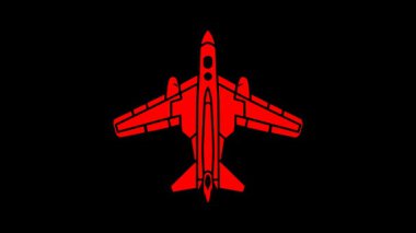 Uçak Simgesi Canlandırma Havacılık ve Seyahat Kavramı