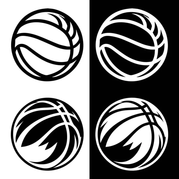 Basketbol ikonunun vektör illüstrasyonu