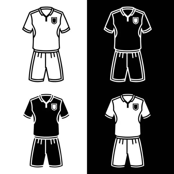 Futbol forması takımı. Tişört ve futbol forması. vektör illüstrasyonu