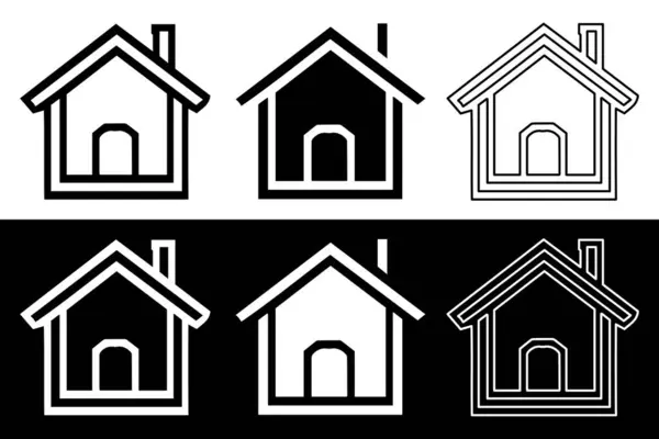 Beyaz arkaplanda ev simgesi belirlendi