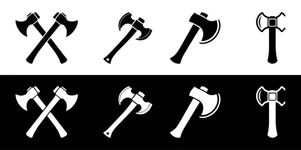 vektör siyah balta seti