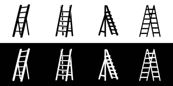 merdiven simgesi siyah üzerine ayarlandı