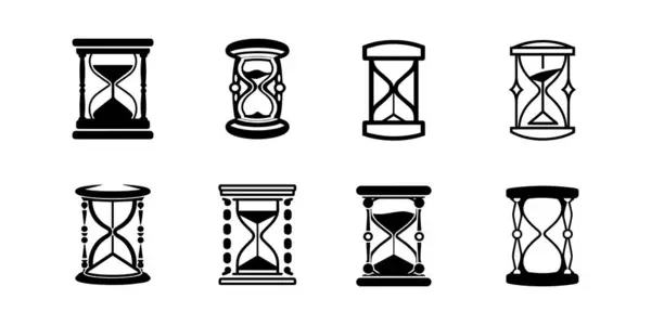 kum saati vektör simgeleri ayarlandı