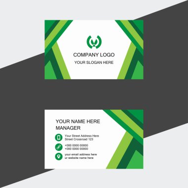 Kartvizit şablonu. Modern kart tasarımı. vektör illüstrasyonu