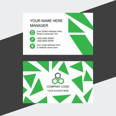 Kartvizit tasarım şablonu.