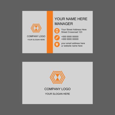 Turuncu kartvizit tasarımı