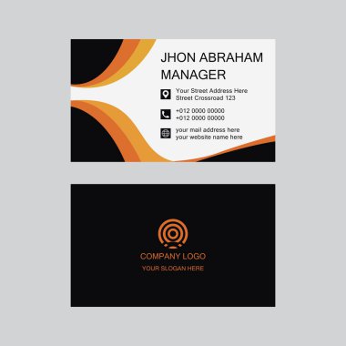 Kartvizit şablonu, vektör çizimi