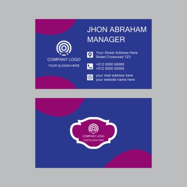 Modern desenli yaratıcı kartvizit şablonu tasarımı