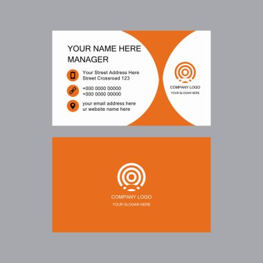 Modern ve temiz iş tasarımlı yaratıcı kartvizit