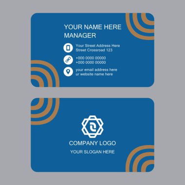Yaratıcı ve temiz bir kartvizit tasarımı. vektör illüstrasyonu.