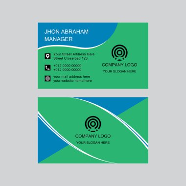 Modern profesyonel kartvizit tasarımı