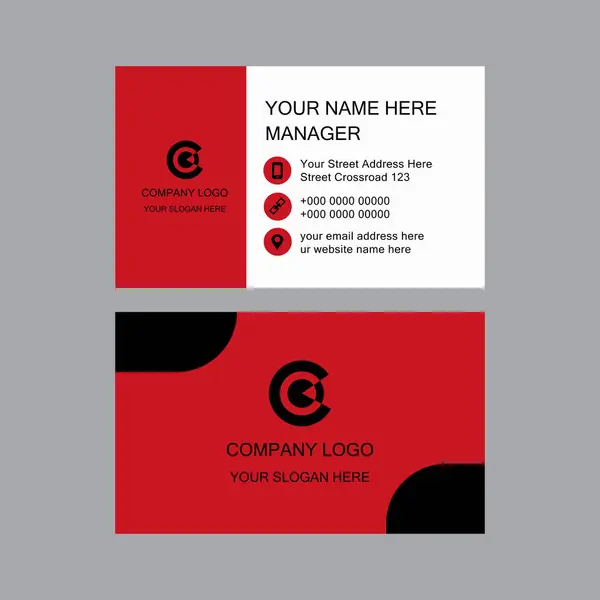 Harfli kartvizit tasarımı şablonu