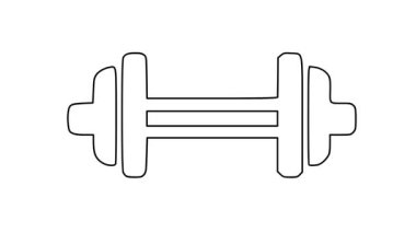 halter simgesi beyaz arkaplan vektör illüstrasyonunda izole edilmiş