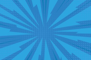 mavi çizgi roman pop sanat vektörü