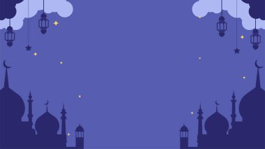 Ramazan kareem arka plan minimalist ve İslami bayram mübarek şablonu