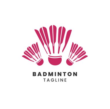 Tenis ve raketle birlikte spor logosu tasarımı. Soyut Swoosh ile Shuttlecock Simgesi tasarımı. Spor logosu ve Badminton Şampiyonası logosu kullanabilirsiniz.