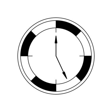 Analog saat simgesi tasarımı çizimi