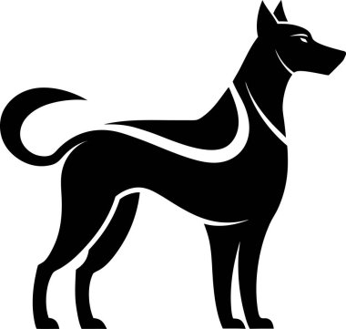 Köpek cinsi siluet vektörü