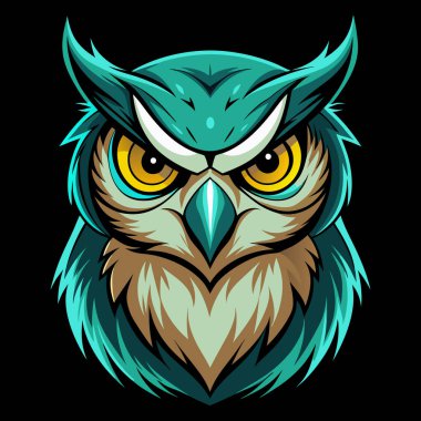 Bir baykuşun vektör illüstrasyonu