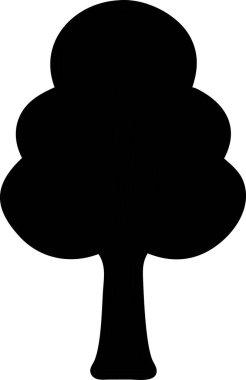 Ağaç ormanı doğa simgesi katı biçimde