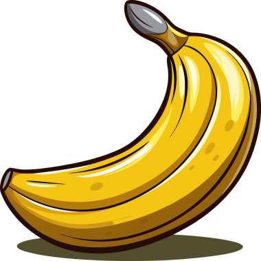 Çizgi film sarı muzun vektör çizimi