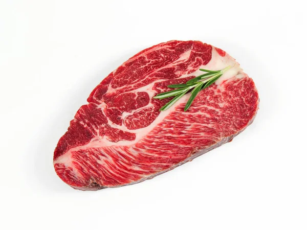 Fresh Chuck Beef Cut Steak Isolate White Background — Stock Photo, Image