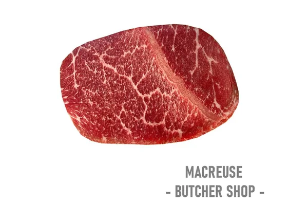 stock image Fresh macreuse beef isolate on white background.