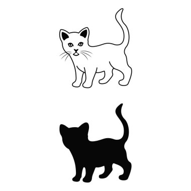 Minimalist Kedi Tasarımı ve Siluet Vektör Tasarımı Ayarları