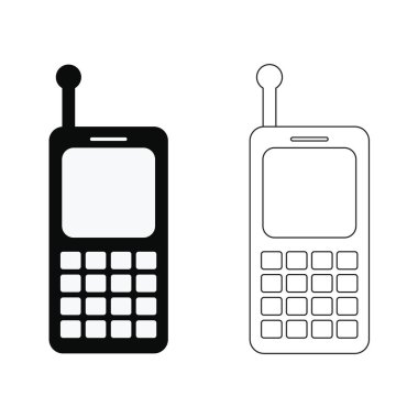 Klasik Cep Telefonu Silüeti Simgesi Tasarımı