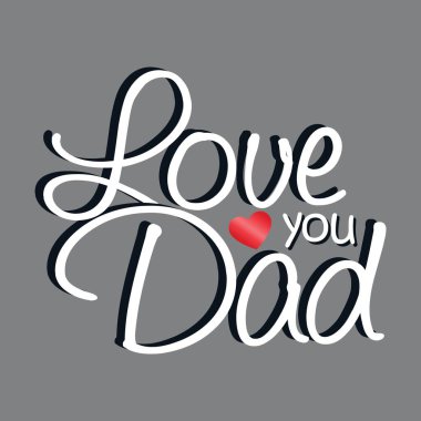 Babalar Günün kutlu olsun Kalpler ve Şapka Kutlama Grafiği Tasarımı