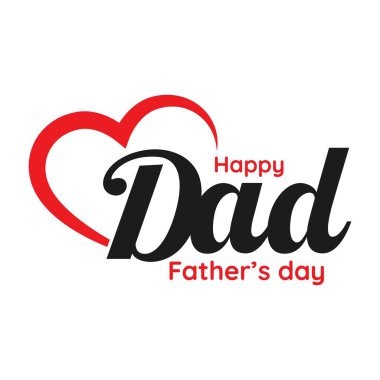 Babalar Günün kutlu olsun Kalpler ve Şapka Kutlama Grafiği Tasarımı