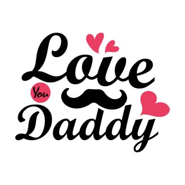 Babalar Günün kutlu olsun Kalpler ve Şapka Kutlama Grafiği Tasarımı