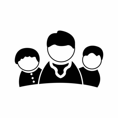 Asgari Bir, İki ve Üç Kişinin Silüeti Simgesi