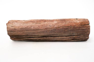 Kahverengi Tahta Sopa Beyaz Arkaplanda İzole Edildi