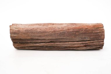 Kahverengi Tahta Sopa Beyaz Arkaplanda İzole Edildi