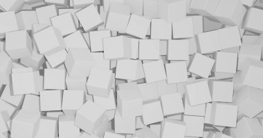 soyut beyaz küp 3d oluşturulmuş arkaplan