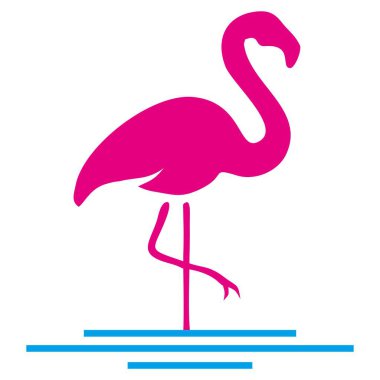 flamingo simge element vektör tasarımı