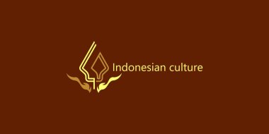 Modern konsepte sahip yaratıcı Endonezya kültür logosu tasarımı