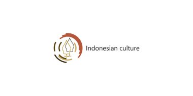 Modern konsepte sahip yaratıcı Endonezya kültür logosu tasarımı