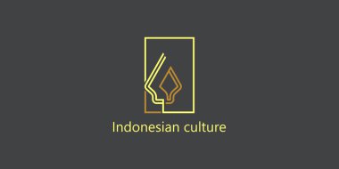 Modern konsepte sahip yaratıcı Endonezya kültür logosu tasarımı