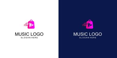 Eşsiz konsept, premium vektör ile yaratıcı müzik logosu tasarımı