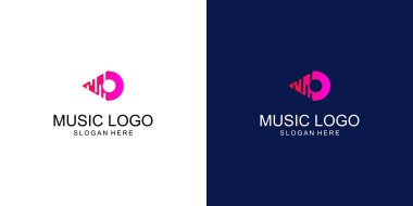 Eşsiz konsept, premium vektör ile yaratıcı müzik logosu tasarımı