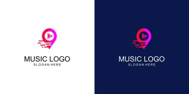 Eşsiz konsept, premium vektör ile yaratıcı müzik logosu tasarımı