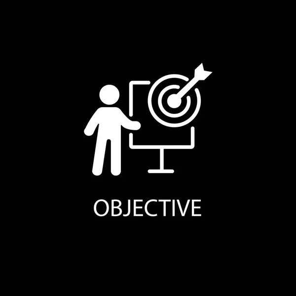 Simge illüstrasyonu iş amaçlarıyla ilgili bir sunum yapan bir işadamını gösteriyor