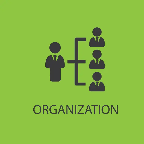 İtibar yönetimi koleksiyonundaki organizasyon simgesi. Şablonlar, web tasarımı ve bilgi grafikleri için basit çizgi ögesi düzenleme sembolü