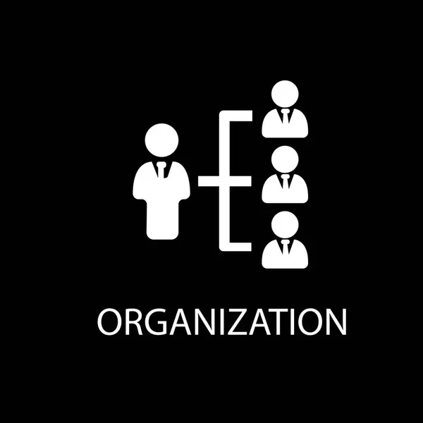 İtibar yönetimi koleksiyonundaki organizasyon simgesi. Şablonlar, web tasarımı ve bilgi grafikleri için basit çizgi ögesi düzenleme sembolü