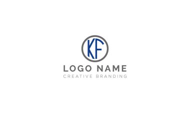 Markalaşma ve Kimlik İçin Minimalist KF Logosu.